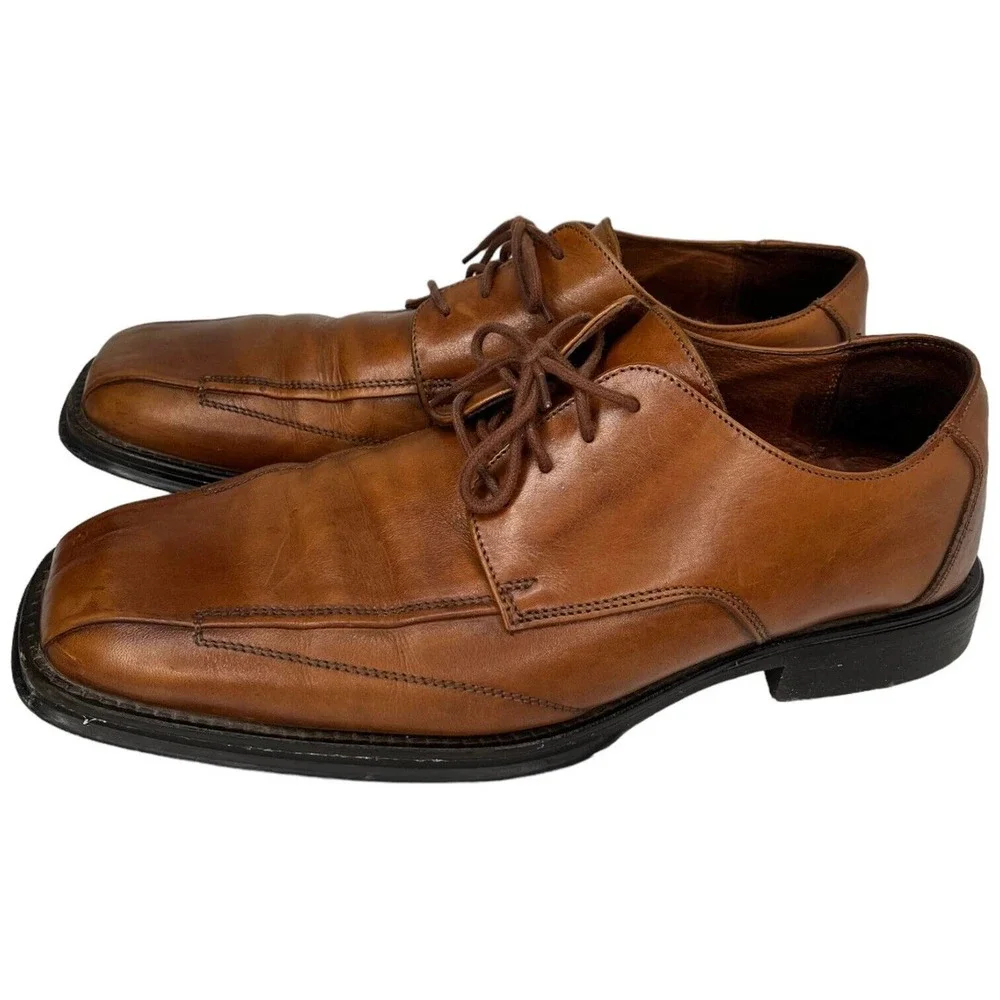 Bachrach Leather Oxford Lace Up Dress Shoe Mens Brown 11.5 M